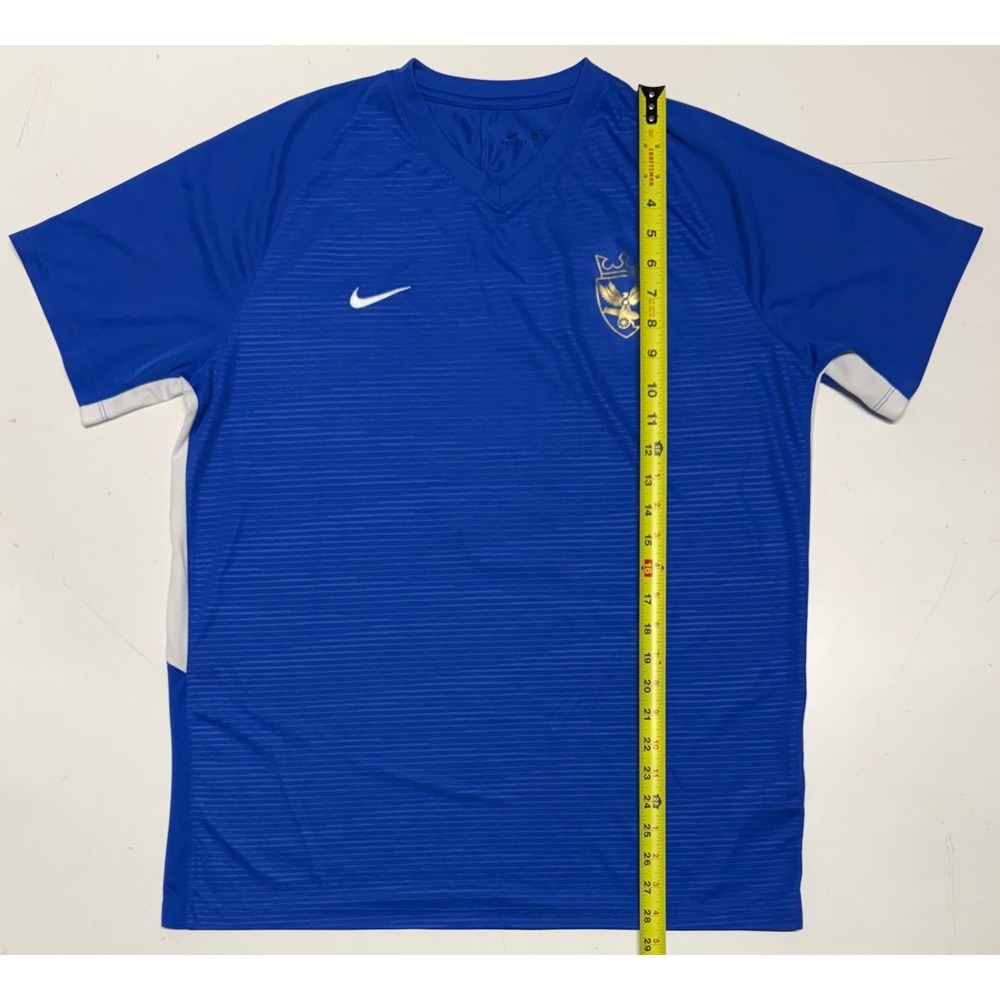 Nike Dri-FIT Soccer Jersey Mens XL Blue Gold Juan 6 Short Sleeve V-Neck Shirt